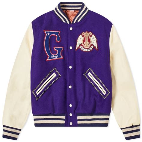 gucci mens varsity jacket|gucci jacket windbreaker.